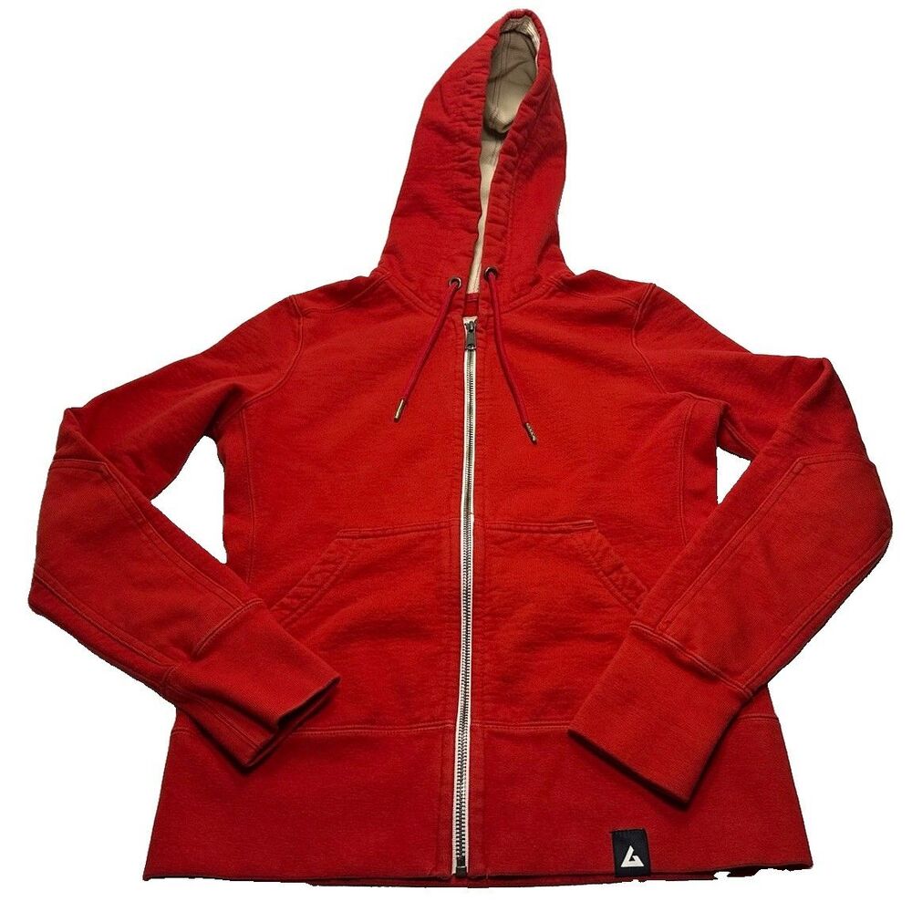Women's American Giant Classic Full Zip Hoodie Size XS Salsa Red W1-1A-1DW